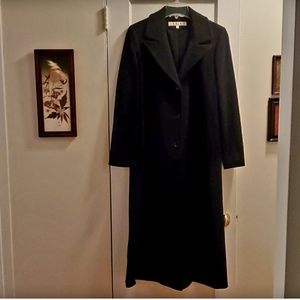Larry Levine Double Breasted Long Wool Coat - Women's 8